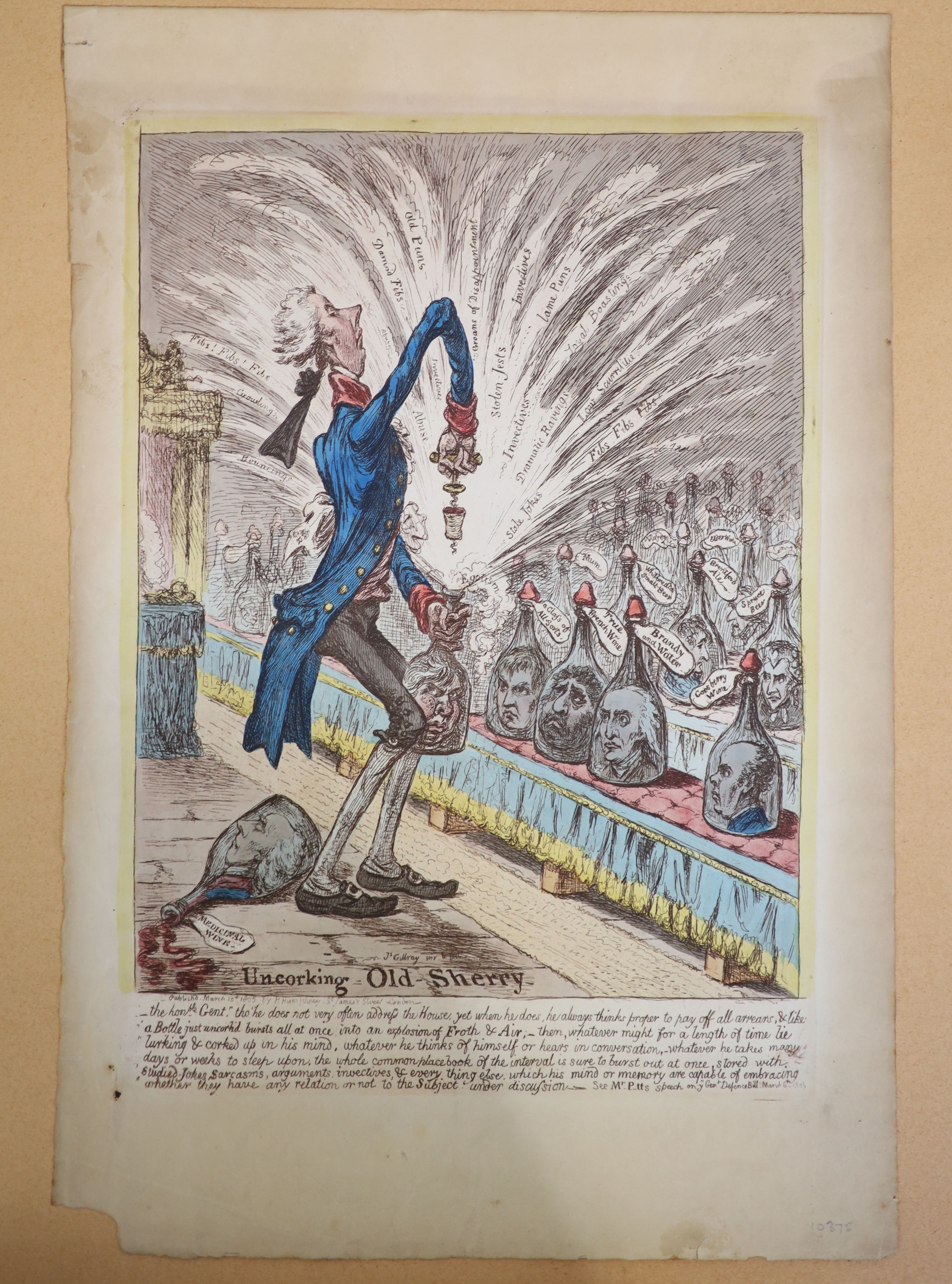 James Gillray (1757-1815), New Morality, The Bishop of A Tun’s Breeches, Making Decent, Frying Sprats/Toasting Muffins, The King of Brobdingnag, Charlotte la Corde, The Reception of the Diplomatique, The State Waggoner,